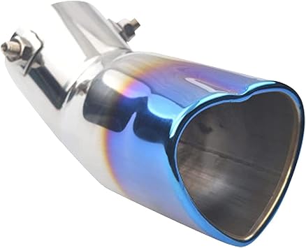 Car Heart Exhaust Tips Universal Exhaust Pipes Muffler Tip Compatible with Tail Throats of Cars Below 62mm Blue