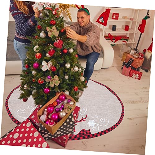 Wooneky 7 Pcs Christmas Tree Skirt Embroidered Tree Skirt Nativity Ornaments Carpet Trim Xmas Holiday Decoration Christmas Burlap Tree Skirt Christmas Tree Carpet New Year Supplies Wedding #TOP7