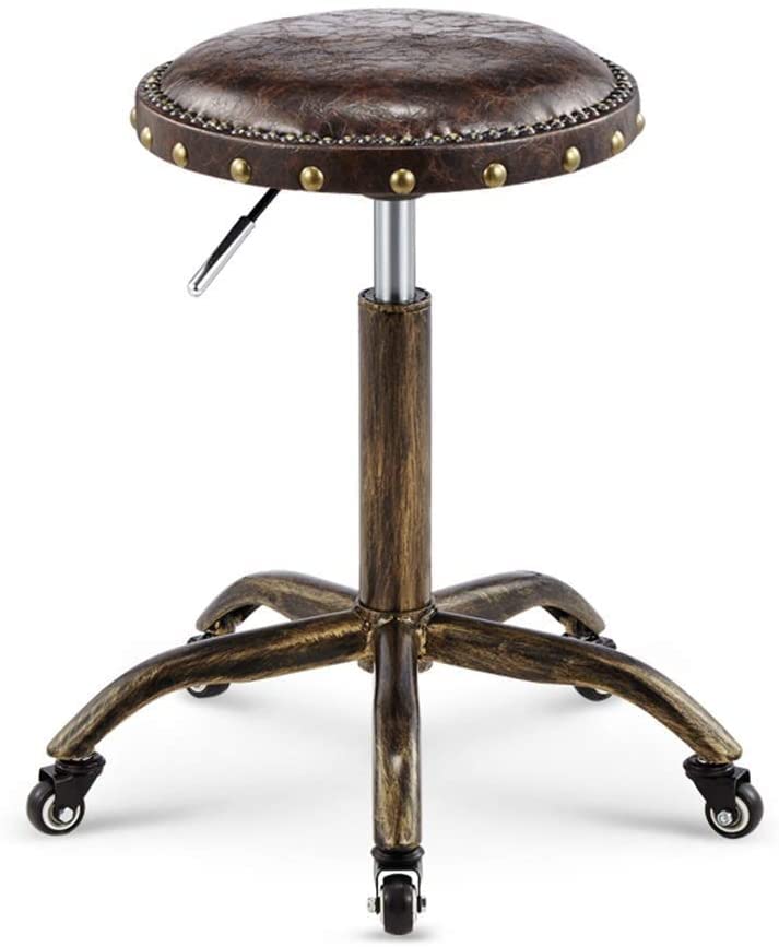 Stool with Wheels Rolling Stools with Wheels Rolling Heavy Duty Hydraulic for Shop Guitar Lab Tattoo Workbench Medical Adjustable Swivel Stool Chair (#3)
