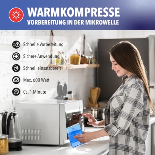 IEA Medical Kalt Warm Kompressen Mischset, 6 Stück (3x 12x20cm & 3x 13x14cm), Kühlpacks für Prellungen, Insektenstiche und anderen Verletzungen | wiederverwendbare Gel-Kühlkissen