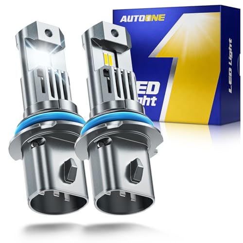 Image of AUTOONE 9007 LED Bulbs, 80000LM HB5 Lights, 3 Min Quick Install, No Flicker, 99% Compatibility, Pack of 2