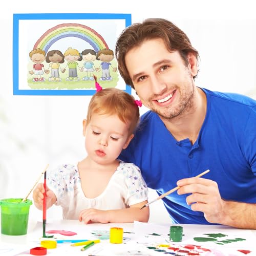 Papel artesanal azul con marco resistente de 20 hojas para proyectos infantiles 4