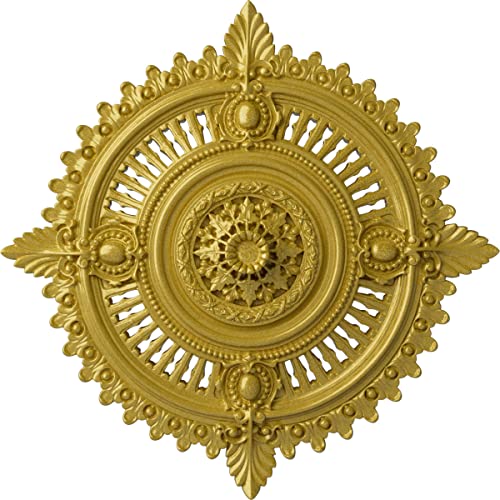 Image of Ekena Millwork Haylynn Ceiling Medallion, Rich /Gold