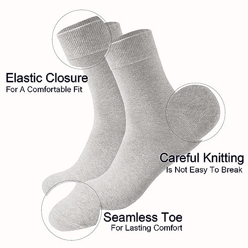 Image of J-BOX Crew Socks for Women Casual Cotton Socks Soft Breathable Dress Socks 10 Pairs