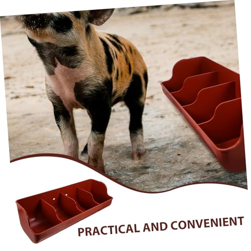 Mangeoire pour chèvres anti-gaspillage Hemobllo, plastique résistant multi-slots de ferme - 3