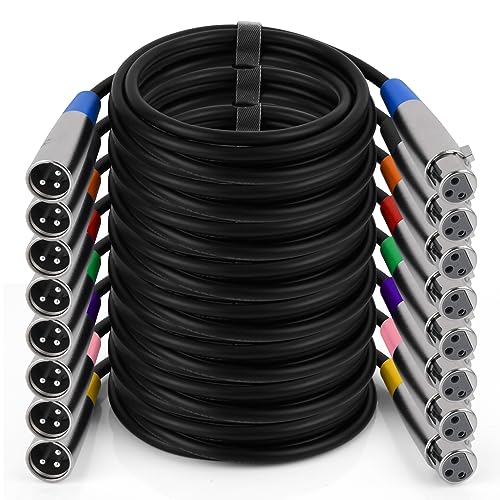 SSS·GRGB XLR Cables, XLR Microphone Cable 6 ft 8 Pack,