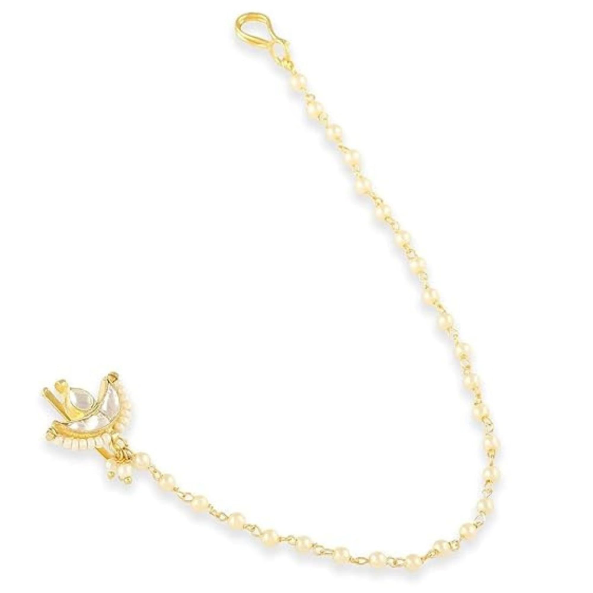 See full amazon price history chart for JWELLA Traditional Jadau Kundan And Pearl Nose Pin/Nath With Chain for women and girls pack of 1 (No piercing required) JWELLA Traditional Jadau Kundan And Pearl Nose Pin/Nath With Chain for women and girls pack of 1 (No piercing required) (B0D9QW3YRW) Amazon Price History, Amazon Price Tracker