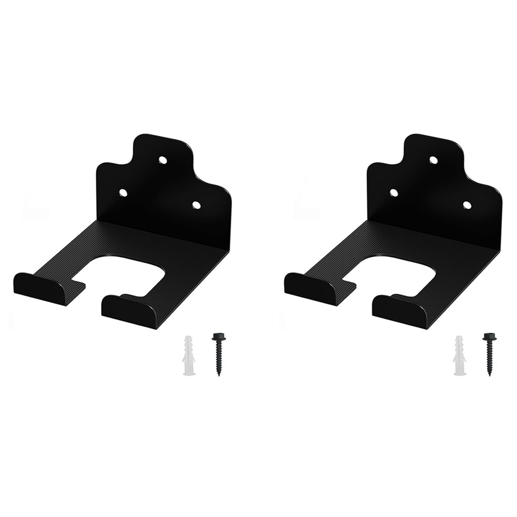 Jnchdghwa Black 2X Garage Organizer Trimmer Rack, Tool Hanger Weed Whackers Holder Wall Mounted For Grass Trimmer