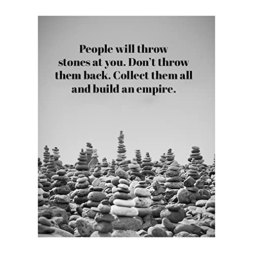 Stones To Build An Empire-Inspirational Wall Art-8 X 10 Print Wall Art Ready To Frame-Motivational Wall Art Ideal For Home Décor-Office Décor-Makes A Perfect Gift Of Encouragement For Business Friends #TOP20