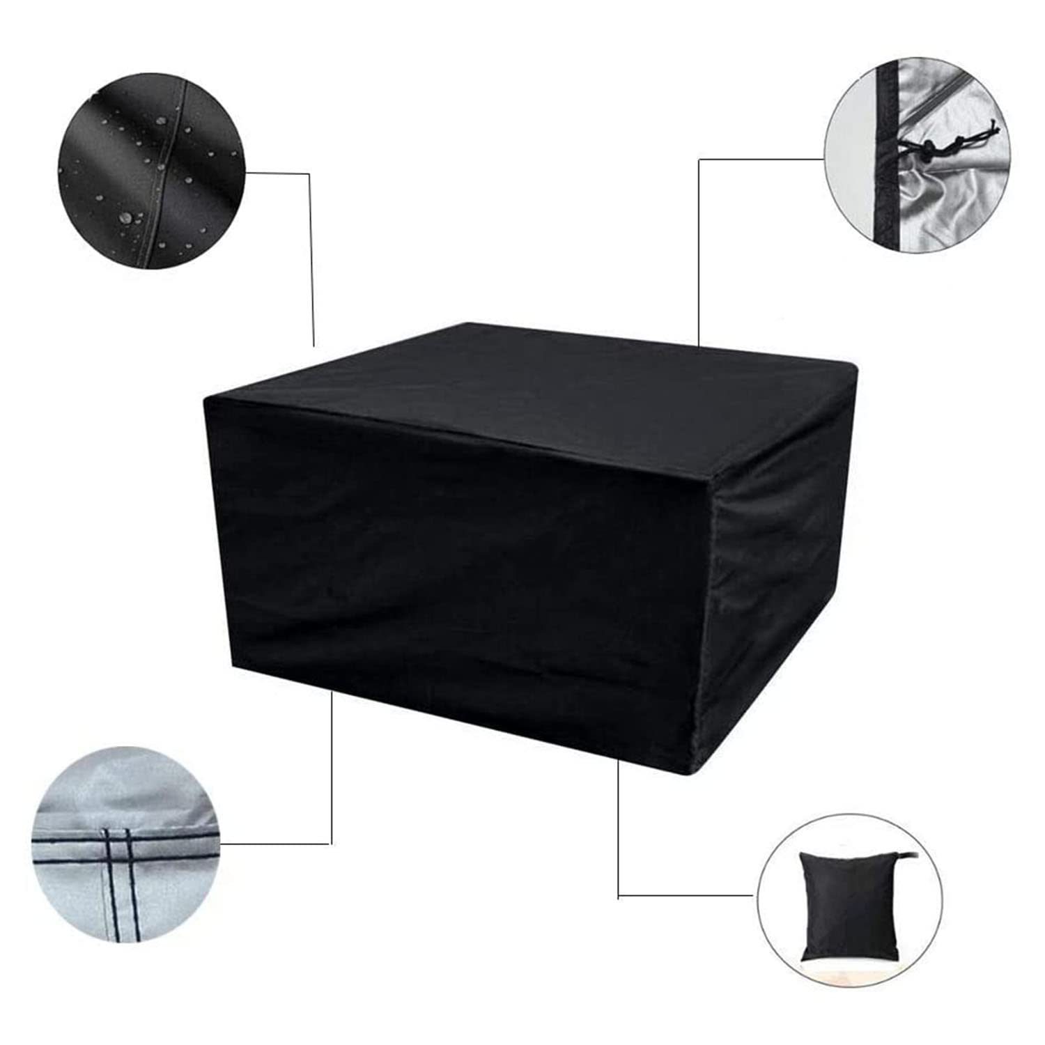 ZLZNX Copertura per mobili da giardino, tessuto Oxford 210D, impermeabile, antivento e anti-UV, copertura protettiva per mobili da giardino e divano, 220 x 220 x 85