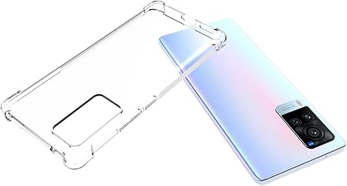 Miniatura 3 de Funda para Vivo X60 Pro Clear TPU Cuatro Esquinas Funda Protectora Transparente Suave Funda