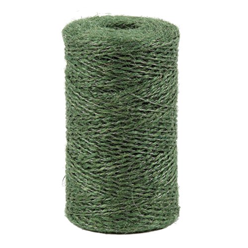 La Cordeline CJN23V Ficelle Vigne en Jute Naturel (Vert) Ø 1,4 mm- Armée Fil Acier - Longueur 190 m