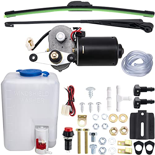 Electric Utv Windshield Wiper Kit, Universal Windshield Wiper Motor Kit, 12V Electric Windshield Wiper Kit For Utv Golf Cart