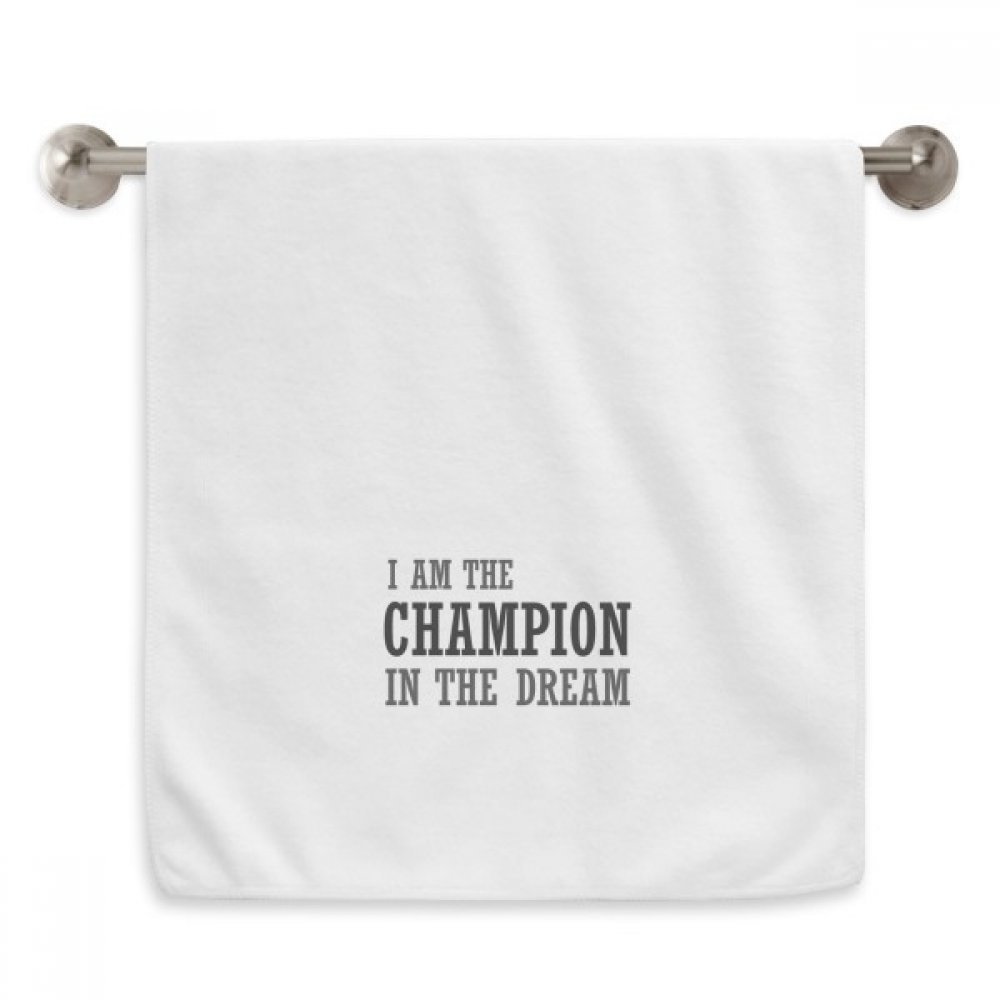 Serviette de toilette blanche 13x29 pouces avec impression Je suis Le Meilleur