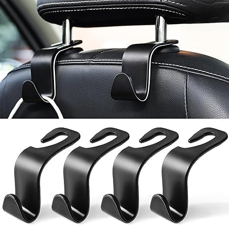 HYLLYP para BMW 1 Series 114 116 118 123 125 140 Ganchos para Asiento de Coche, 4PCS Gancho de Asiento Trasero de Coche, para Bolsas, Monedero, Botellas de Agua
