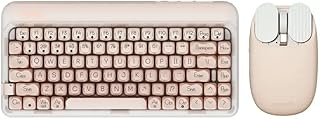 DOT Foundation Mechanical Keyboard with Baby Racoon Switches Compatible with Windows and OS Pink Color and 3 Connection Options(1 Set)