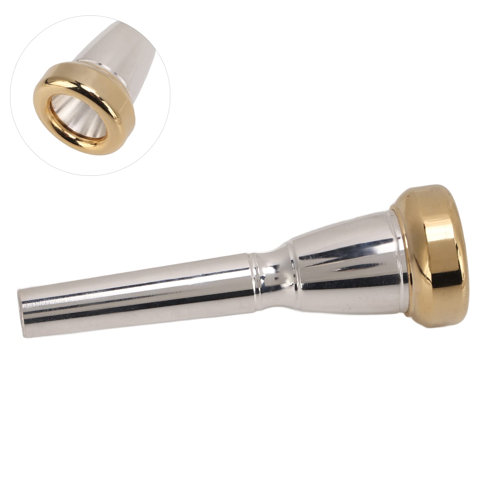 POENVFPO Set Bocchino per Tromba Professionale, Collezione 3C 3B 2C 2B in Metallo Lucido da 4 Pezzi per Musicisti, Design Facile da Sostituire