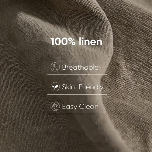 Minupwell 100% Pure Linen Blanket,100% Natural Flax Linen Throw Blanket, 79 Inchx63 Inch French Linen Fabric,Soft,Breathable And Skin-Friendly Bed Blanket thumb #2