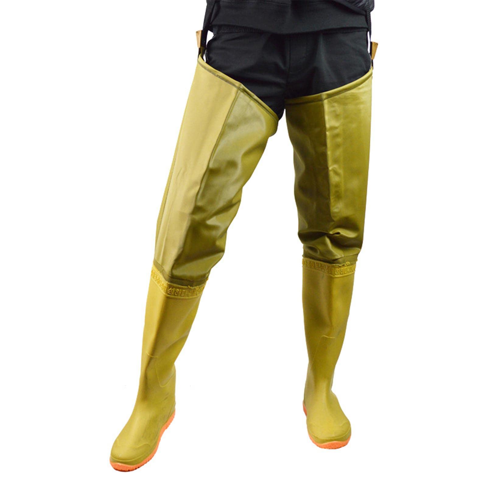 Fishing Hip Waders Bottes Imperméables Légères Respirantes Nylon Semelle Crantée Boucle pour Hommes Femmes Compatibles avec La Pêche Jardinage, 41