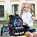 MEETUHONEY Custom Gaming Backpack with Lunch Box - Set of 3 School Boys Backpacks Matching Combo for Kids - Fashion Black Bookbag and Pencil Case Bundle