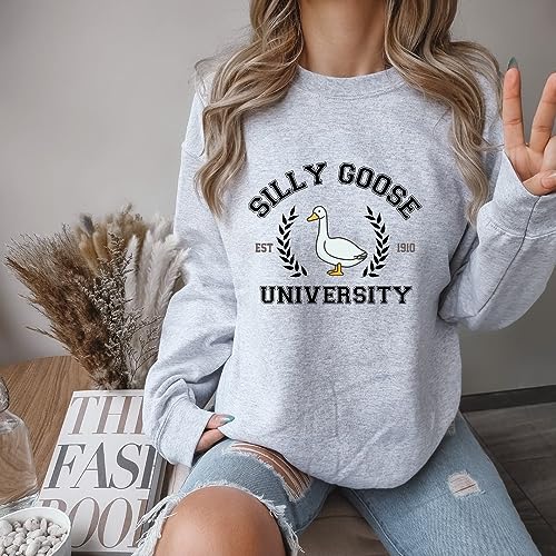 Silly Goose Universirty Shirt, Cute Goose T Shirt, Funny Education Sweatshirt, Personalised Tee Gift, Hoodie Present, Goose Lover Gift3