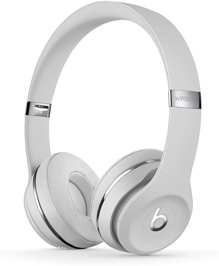 Solo3 Wireless On-Ear Headphones - Apple W1 Headphone Chip, Class 1 Bluetooth, 40 Hours of Listening Time, Built-in Microphone - Satin Silver (Latest Model)