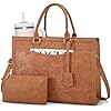 LOVEVOOK Bolsa de mano para laptop para mujer, bolsa de trabajo de oficina, maletín para laptop de 15.6 pulgadas, bolsa de gran capacidad para profesores