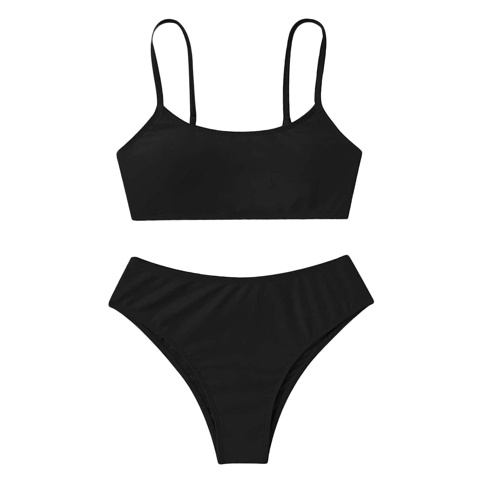 Wesaloes Traje de Baño Niñas Traje de Baño 2 Piezas Top Niña Bikini Niños Conjunto Tankini Traje de Baño Bikini con Falda de Playa Traje de Baño para Niñas 8-14 Años