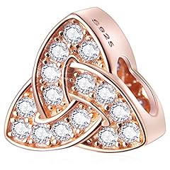 Rose Gold Trinity Knot Charms
