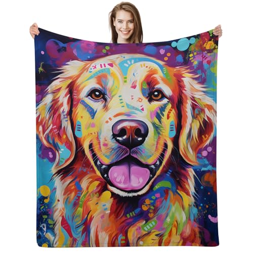 ALIFAFA Golden Retriever Throw Blanket for Adults & Kids -