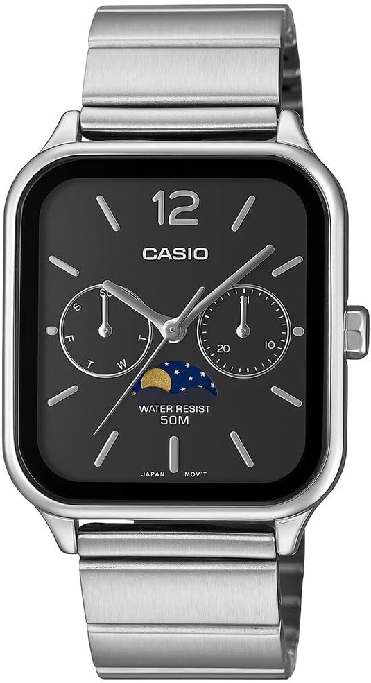 MTP-M305D-1AVDF Men's Black Dial Analogue Watch, Black