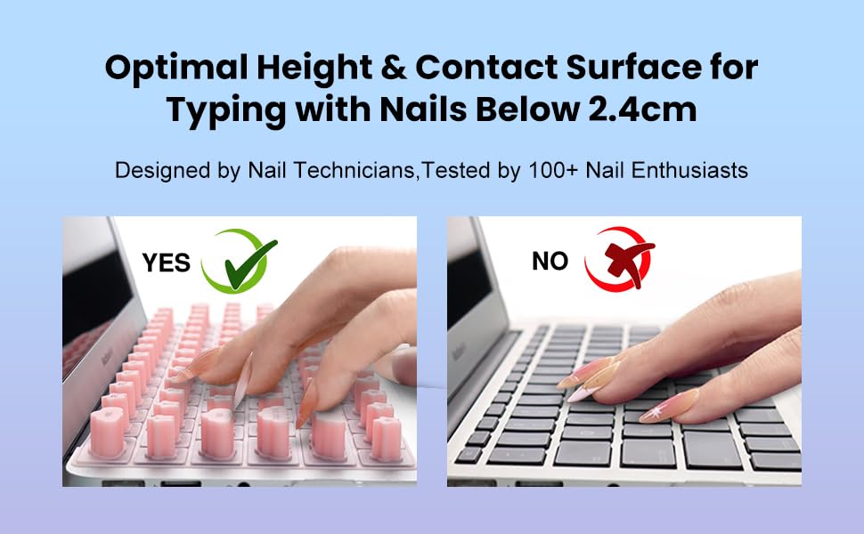 Protector de teclado para uñas largas HRH silicona compatible MacBook Pro 13 miniatura 4