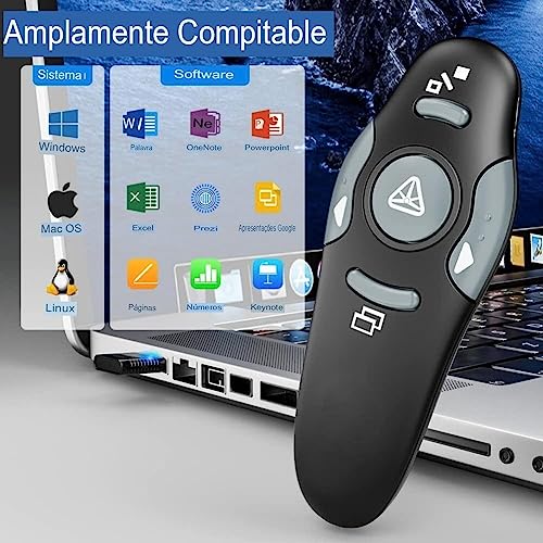 Apresentador Slider Apontador Laser PowerPoint Controle Sem Fio spotlight Vm