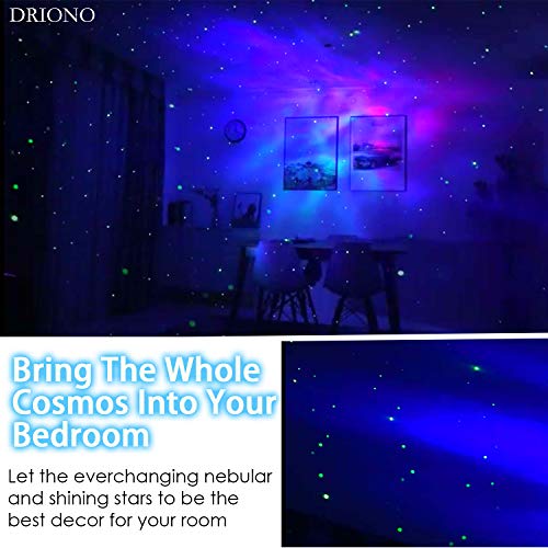Driono Starry Night Light Projector – Remote Control Rotating 7 Color Modes Optional Galaxy Night Light Nebular Cloud And Star Projector, Rbg / Speed / Brightness Adjustable #TOP1