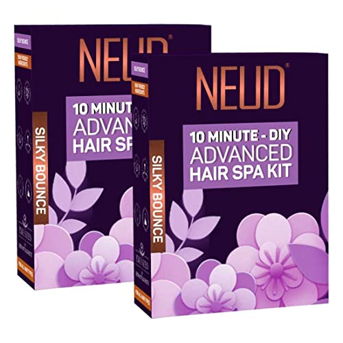 Image of NEUD Hair Spa Kit with Aloe Vera, Deep Nourishing Hair Scalp Scrub, Shampoo, Conditioner & Hair Serum, Salon-Like Bulky, Silky and Shiny Bounce at Home - 40g Each, Pack of 2