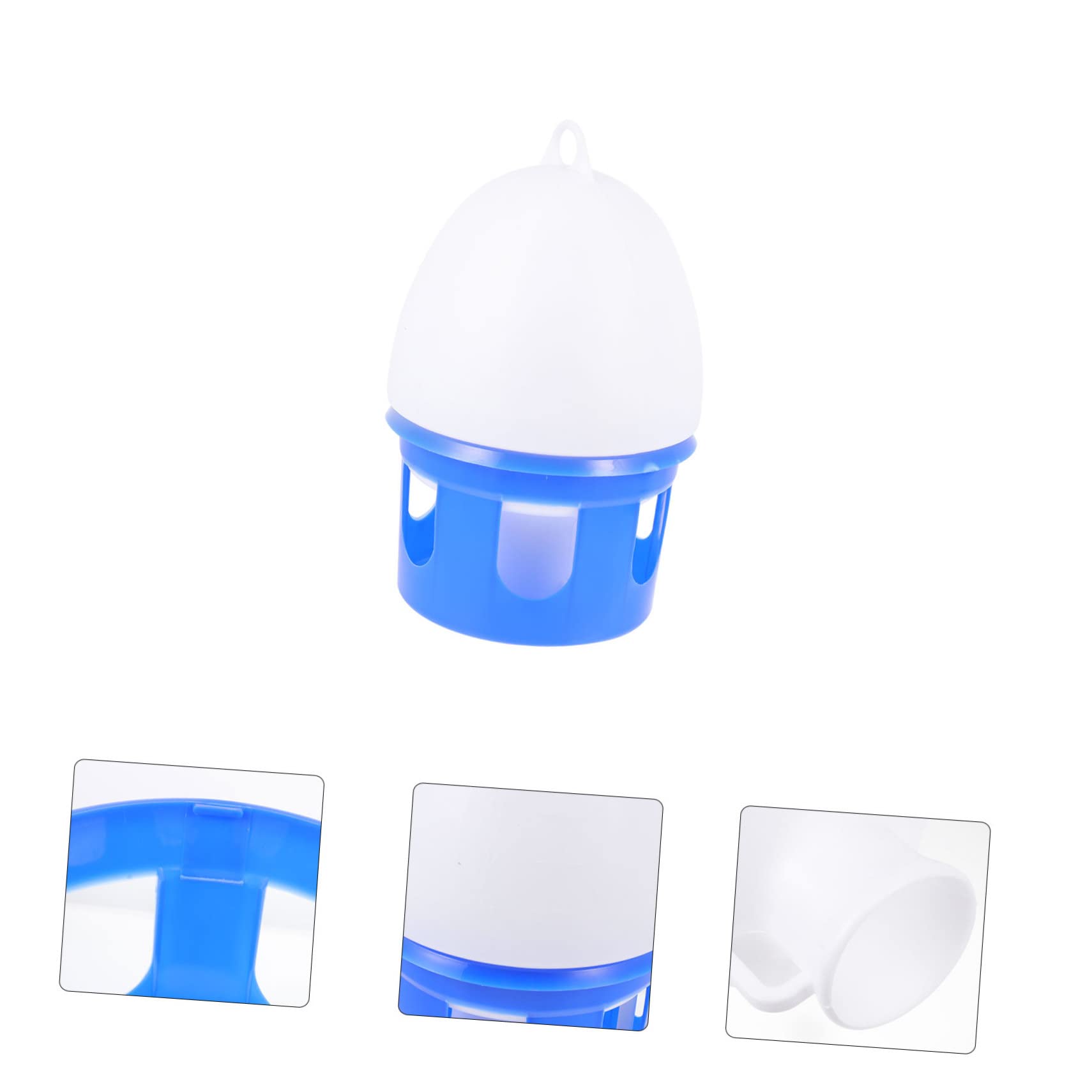 Bebedero para Palomas de Gran Capacidad, Contenedor Colgante | Pvc Azul, Diseño Redondo Desmontable, Fácil de Limpiar, Uso para Loro y Paloma