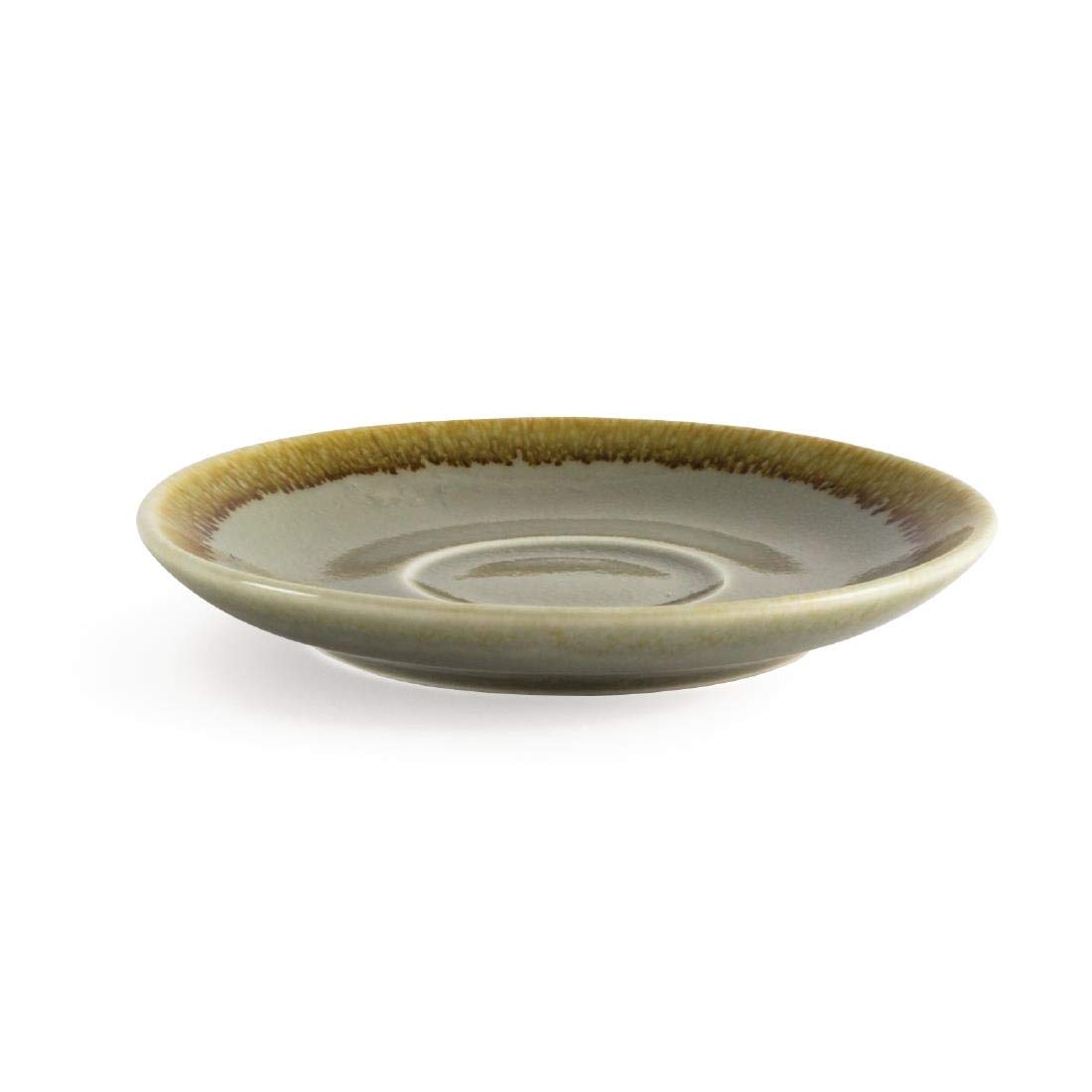 Olympia Kiln Espresso Saucer Moss (Pack of 6) - Porcelain Tea, Coffee Small Plate for Cups GP477, Green, 115(diameter )mm - Image 2