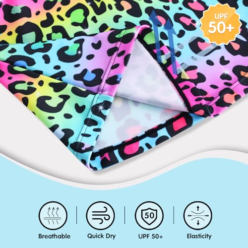 Image of Girls Tankini 2 Piece Swimsuit Racerback with Shorts Quick Dry Bathing Suit for Girls 3-14Y