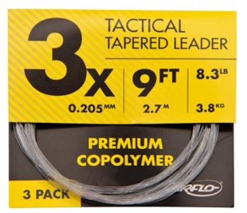 Airflo Tapered Tactical Mono Leader High Tech 9' 0X 3-Pack miniatura 1