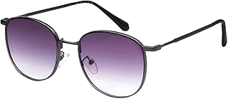 YOURSPEX Gradient Oval Sunglasses for Men & Women UV Protection - Stylish Eyeglasses Eyewear Unisex Metal Frame (Large, Pu...