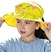 Bienvenu Kids Girls Wide Brim Visor Sun Hat - UV Protection Foldable Beach Cap