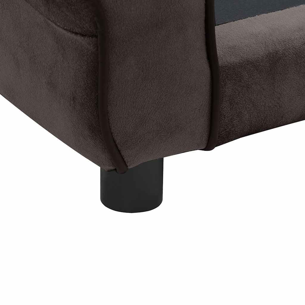 vidaXL Canapé pour Chien Marron 72x45x30 cm Peluche Sofa pour Chat Animaux