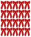 Red Velvet Christmas Bow 9-inch X 16-inch, 20 Pack of Holiday Bows