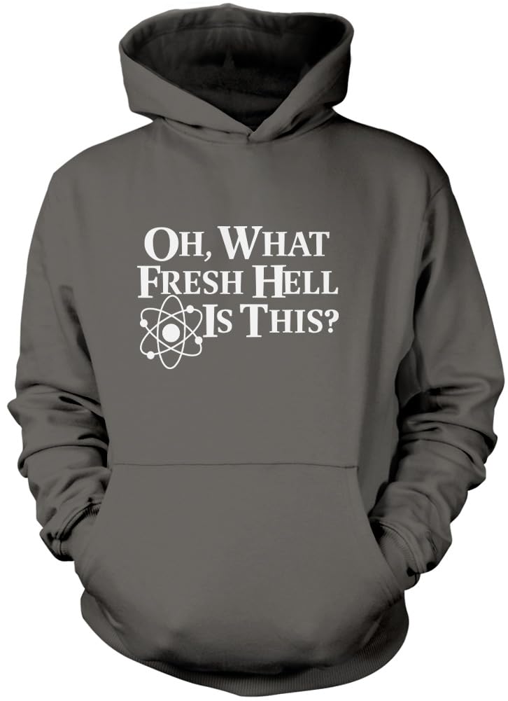 Hotscamp Boys Heather Grey Oh What Fresh Hell Is This Unisex Hoodie - Grey XX-Large