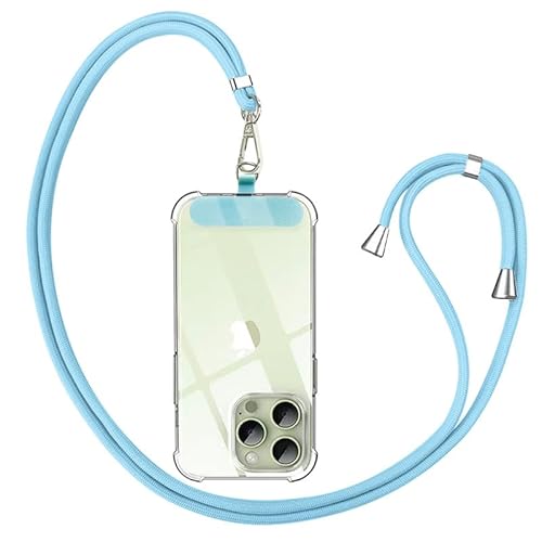 Anfire Collana universale per tutti gli smartphone, cinturino per cellulare da appendere con pad, cordino per cellulare, catena per esterni, viaggi, supporto per cellulare, regolabile e rimovibile