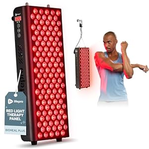 LifePro Red Light Therapy for Body Panel – 90 & 120 Dual Chip LEDs – 660nm & 850nm Near Infrared Full Body Red light Therapy Panel – For Daily Wellness & Comfort -Includes Hanging Kit and Eyewear