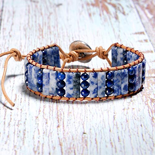 Corde tissé à la main en perles bleu unique pour accessoire de mode estivale