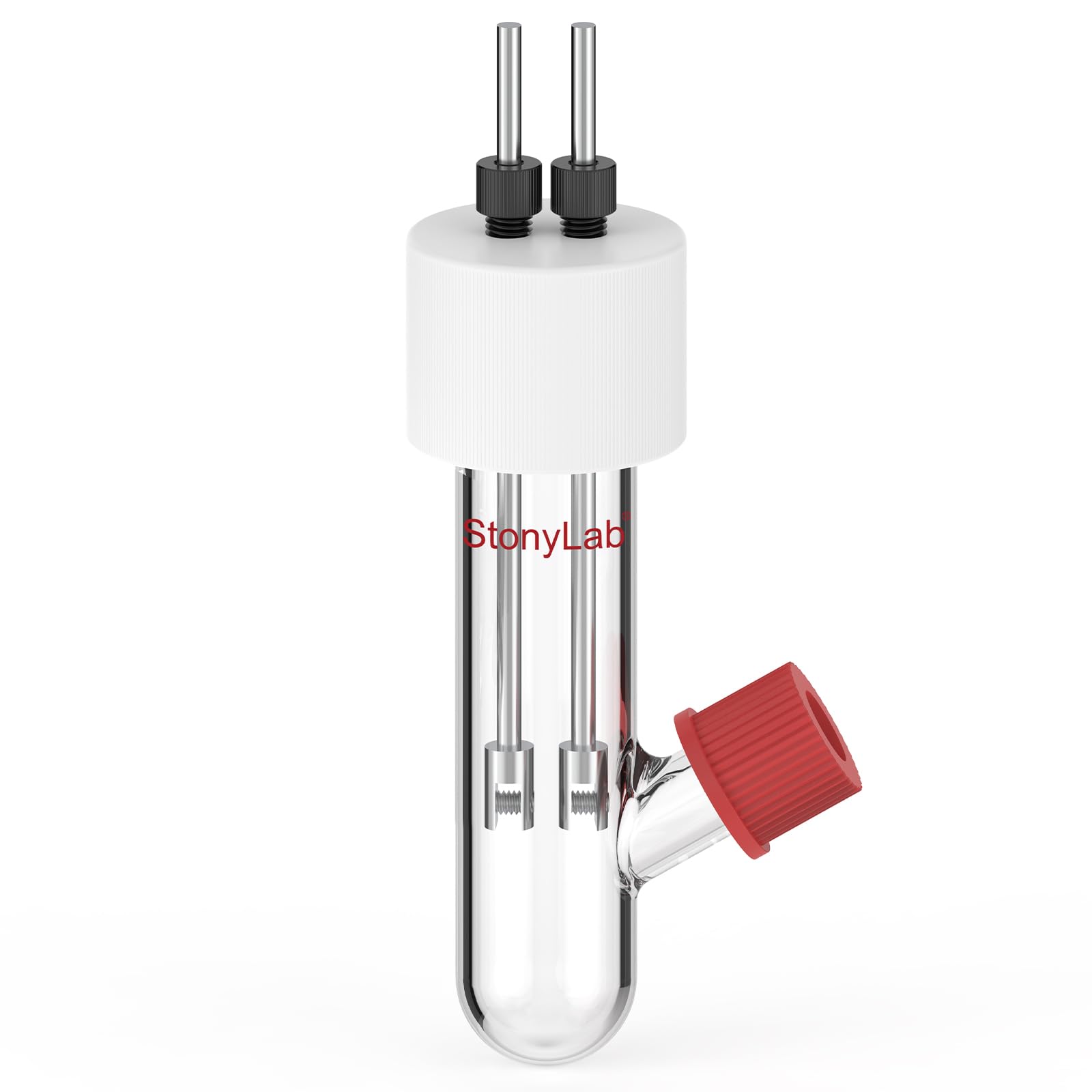 stonylab Typ II Standardversiegelte Röhrenelektrolytzelle, mit Seitlichem Probennahmeanschluss und Hochborosilikatglaskonstruktion für Präzise Chemische Analyse und Elektrochemische Forschung, 5 ml