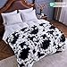 PLUUSHUU Faux Fur Throw Blanket for Couch, Fluffy Fuzzy Plush Bubble Blanket, Soft Warm Cozy Shaggy Rabbit Blanket, Luxury Decorative Gifts for Sofa Bedroom Living Room, 60x50inch (Cow Print-Black)