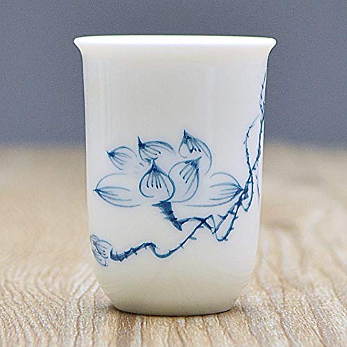 天香茶行 青花聞香杯(蓮) お茶 茶器 茶具 茶海 (径29×高52mm)